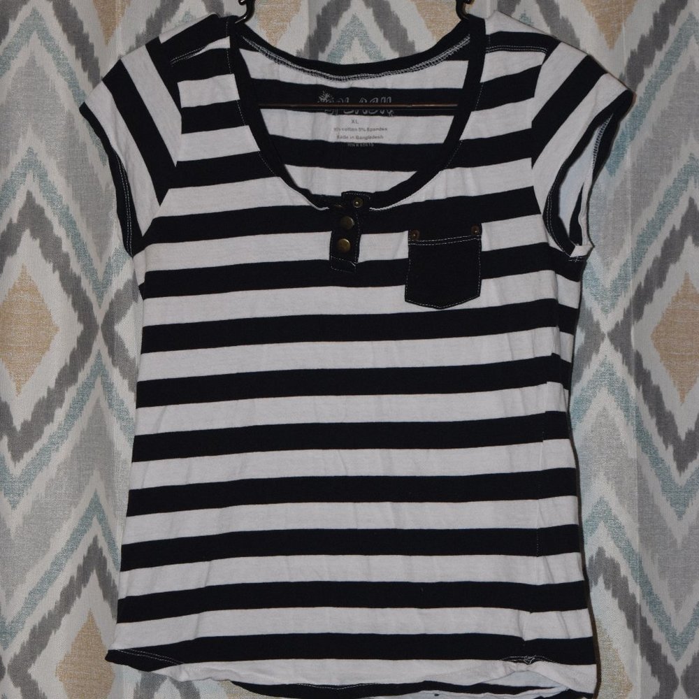 Black and white striped shirt